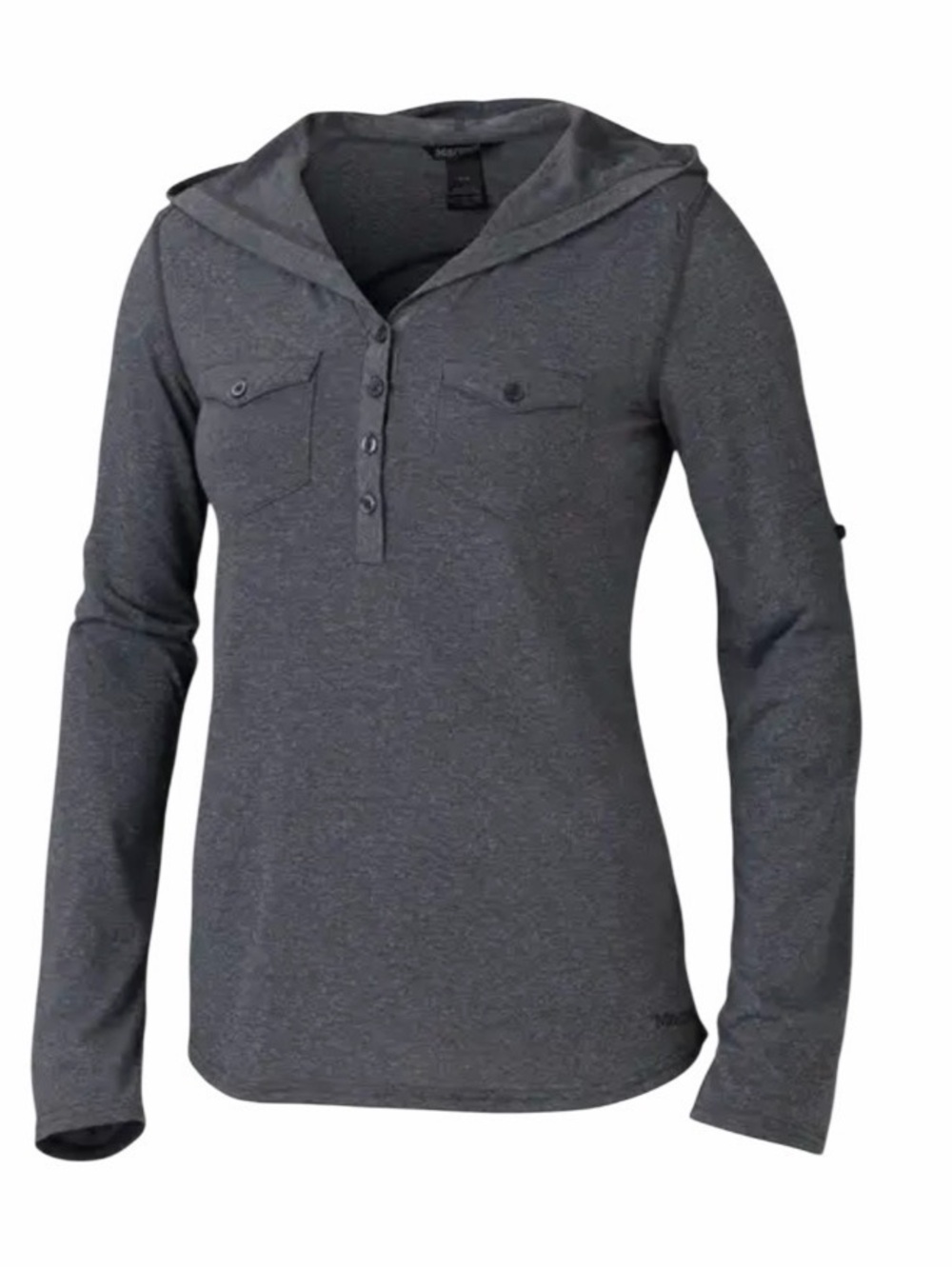 Marmot Laura Long Sleeve Hooded Shirt Women's Size Large Dark Steel Hiking
